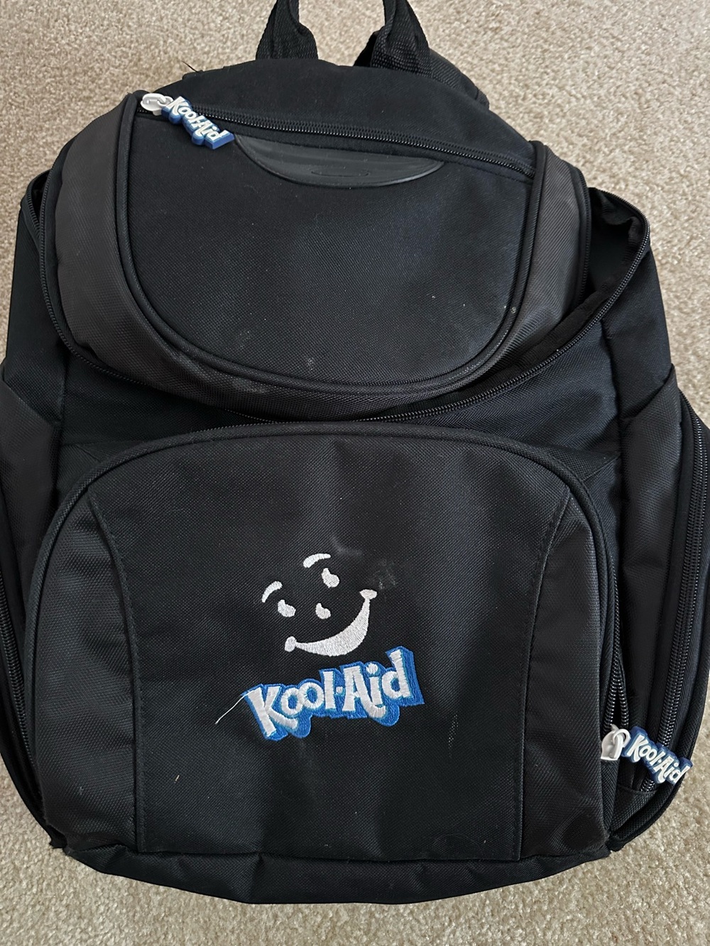 Kool-Aid Black Men's Backpack - Branded Logo Daypack